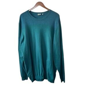 Adidas Green Ombre Long Sleeve Knit Sweater Men's 2XL